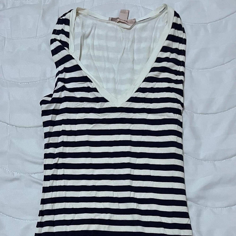 Striped V-Neck Sleeveless dress